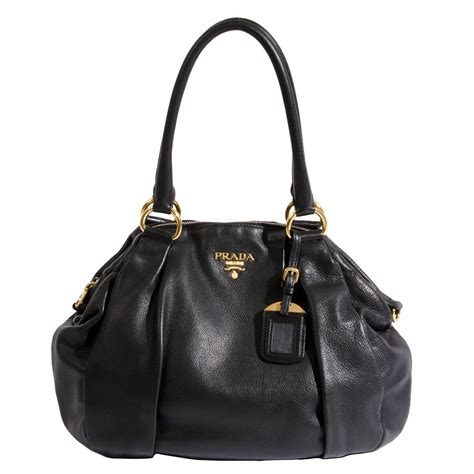 prada handbags black|pictures black leather Prada purses.